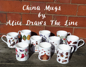 China mug designs by Alice Draws The Line