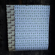 Load image into Gallery viewer, Illustrated Humorous Wrapping paper by Alice Draws the Line, We three cones and Twist and Sprout