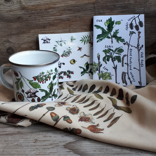 Nature lover gift set (4 items -mug, bag, notebook & stickers)
