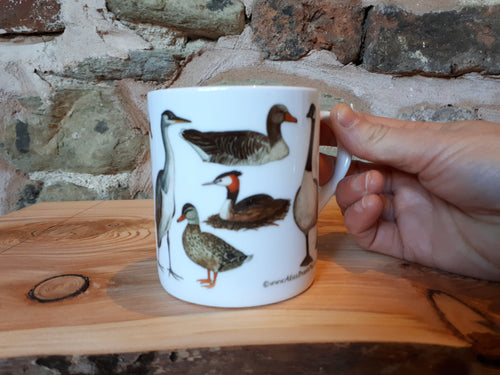 Ducks mug by Alice Draws the Line, a range of pond visitors on a China mug