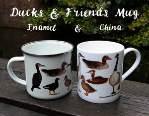 Ducks mug by Alice Draws the Line, a range of pond visitors on a China mug