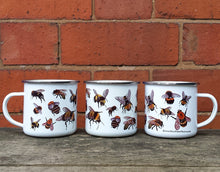 Load image into Gallery viewer, Bee enamel mug by Alice Draws The Line