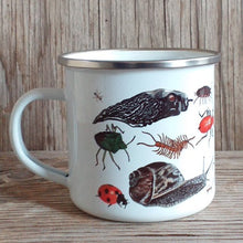 Load image into Gallery viewer, Bug mug by Alice Draws the Line enamel mug ideal for children to use outside