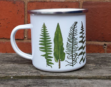 Load image into Gallery viewer, Fern enamel mug by Alice Draws The Line Mother&#39;s day gift, enamel mug
