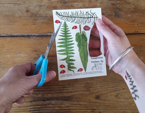 Ferns, Bracken and Ladybirds temporary tattoos by Alice Draws The Line