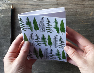 Ferns and Bracken Notebook by Alice Draws The Line, A6 with 36 plain pages, recycled paper