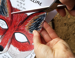 Fox mask by Alice Draws the Line for adults and children, party mask, dressing up, children's gift