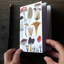 Load image into Gallery viewer, Fungi and Mushrooms Notebook by Alice Draws The Line, A6 with 36 plain pages, recycled paper