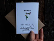 Load image into Gallery viewer, Hellebore bouquet card by Alice Draws the Line, Hellebores greeting card, blank inside, mother&#39;s day card, birthday card, wedding card, bereavement card,