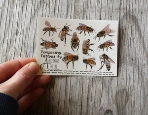 Honey Bee Temporary Tattoos by Alice Draws The Line