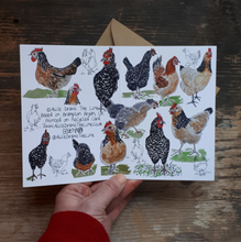 Load image into Gallery viewer, Chickens galore! Greeting Card, Blank inside