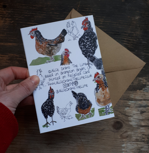 Chickens galore! Greeting Card, Blank inside