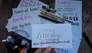 Lovely Lettering workshop by Alice Draws the Line, modern calligraphy, brush lettering, hand lettering, digital workshop