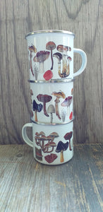 Mushrooms and Fungi enamel mug by Alice Draws The Line