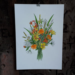 Preserving wedding flowers as original artwork, bespoke botanical illustration by Alice Draws the Line