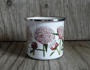 Peony Enamel mug by Alice Draws The Line