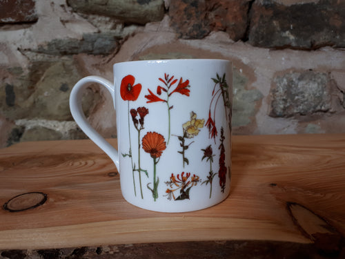 Rainbow Flowers China mug by Alice Draws The Line