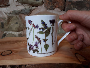 Rainbow Flowers China mug by Alice Draws The Line