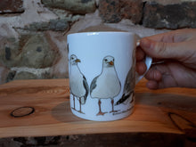 Load image into Gallery viewer, Seagulls / Herring Gull china mug by Alice Draws the Line