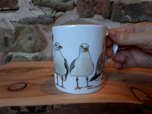 Load image into Gallery viewer, Seagulls / Herring Gull china mug by Alice Draws the Line