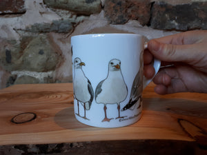 Seagulls / Herring Gull china mug by Alice Draws the Line