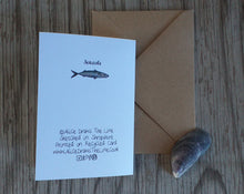 Load image into Gallery viewer, Seaside greeting card by Alice Draws The Line, seashore species card, blank inside