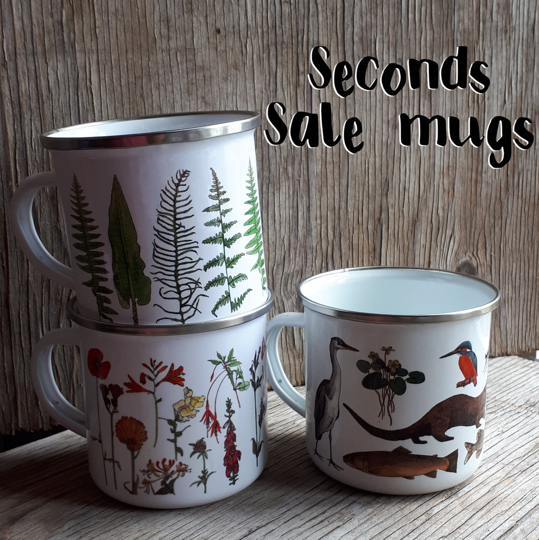 Seconds sale - Enamel mugs