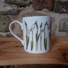 Load image into Gallery viewer, Snowdrop China mug by Alice Draws The Line