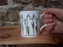 Load image into Gallery viewer, Snowdrop China mug by Alice Draws The Line