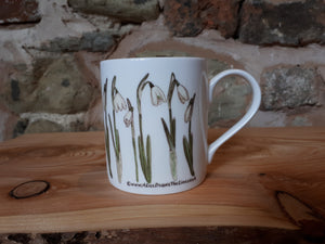 Snowdrop China mug by Alice Draws The Line