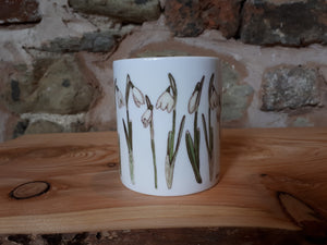 Snowdrop China mug by Alice Draws The Line