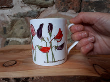 Load image into Gallery viewer, Sweet Peas China Mug by Alice Draws The Line