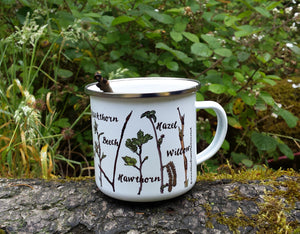 Twig Identification Enamel mug