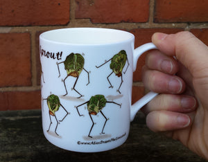 Twist and Sprout Christmas Mug design by Alice Draws The Line, Sprout lover gift