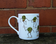 Load image into Gallery viewer, Twist and Sprout Christmas Mug design by Alice Draws The Line, Sprout lover gift