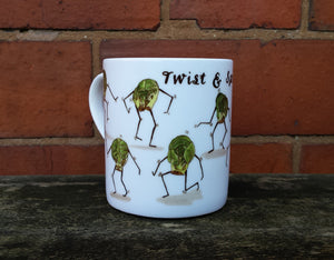 Twist and Sprout Christmas Mug design by Alice Draws The Line, Sprout lover gift