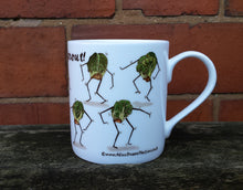 Load image into Gallery viewer, Twist and Sprout Christmas Mug design by Alice Draws The Line, Sprout lover gift
