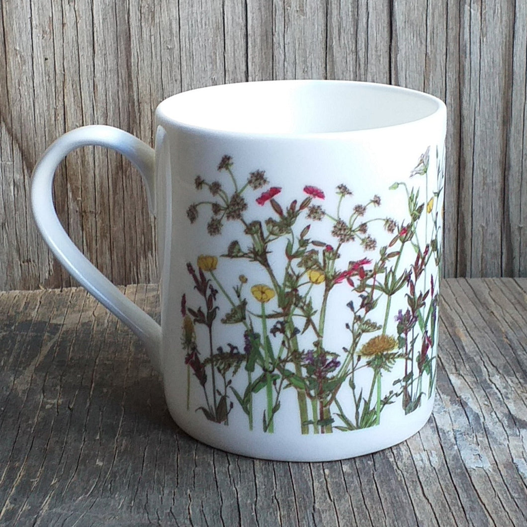 Spring Wildflowers china mug by Alice Draws The Line