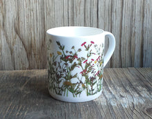 Load image into Gallery viewer, Spring Wildflowers Mug by Alice Draws The Line, cow parsley, red  campion, stitchwort, buttercup