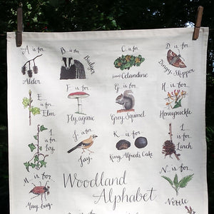 Woodland Alphabet Tea Towel