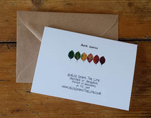 Load image into Gallery viewer, Beech Leaves Greeting card by Alice Draws The Line, fall leaves