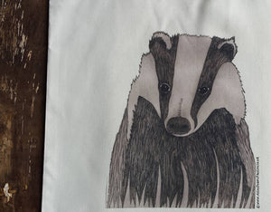 Badger tote bag by Alice Draws the Line, bag for life