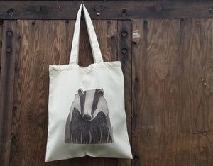 Badger tote bag by Alice Draws the Line, bag for life