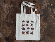 Bee tote bag with bee illustrations by Alice Draws The Line