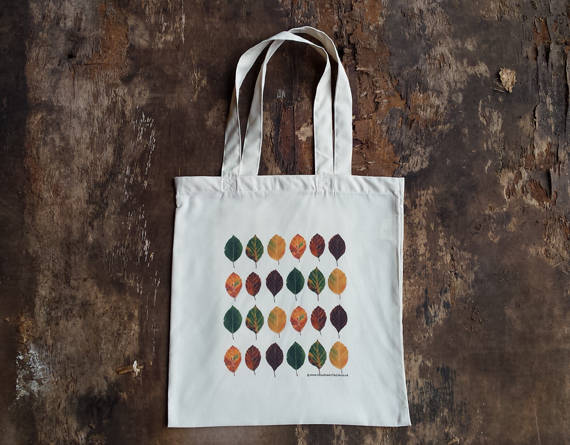 Beech Leaves tote bag by Alice Draws The Line, Fall leaves tote