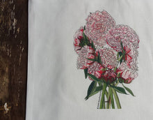 Load image into Gallery viewer, Peony Bouquet tote bag