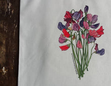 Load image into Gallery viewer, Sweet Peas Bouquet tote bag