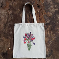 Sweet Peas Bouquet tote bag