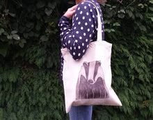 Load image into Gallery viewer, Badger tote bag by Alice Draws the Line, bag for life
