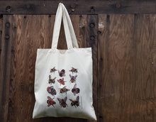 Load image into Gallery viewer, Bee tote bag with bee illustrations by Alice Draws The Line